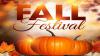 Image of pumpkins with leaves next to them and the words "Fall Festival" above it.