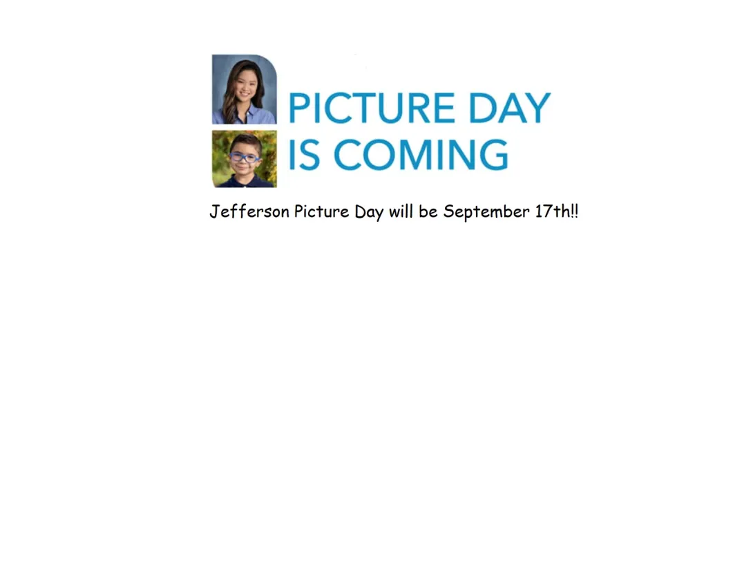 Announcement for Picture Day for September 17th.